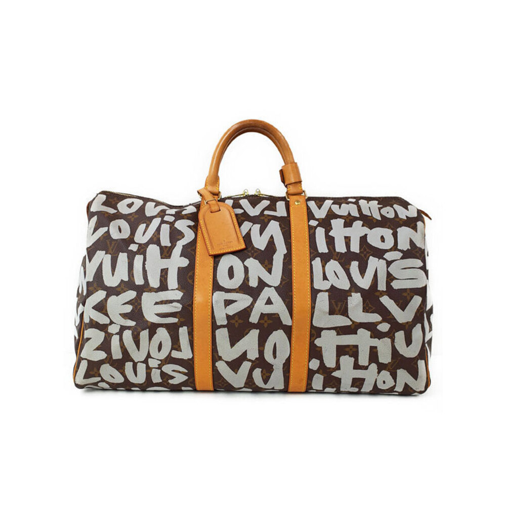 Louis Vuitton Monogram Graffiti Keepall Boston Bag